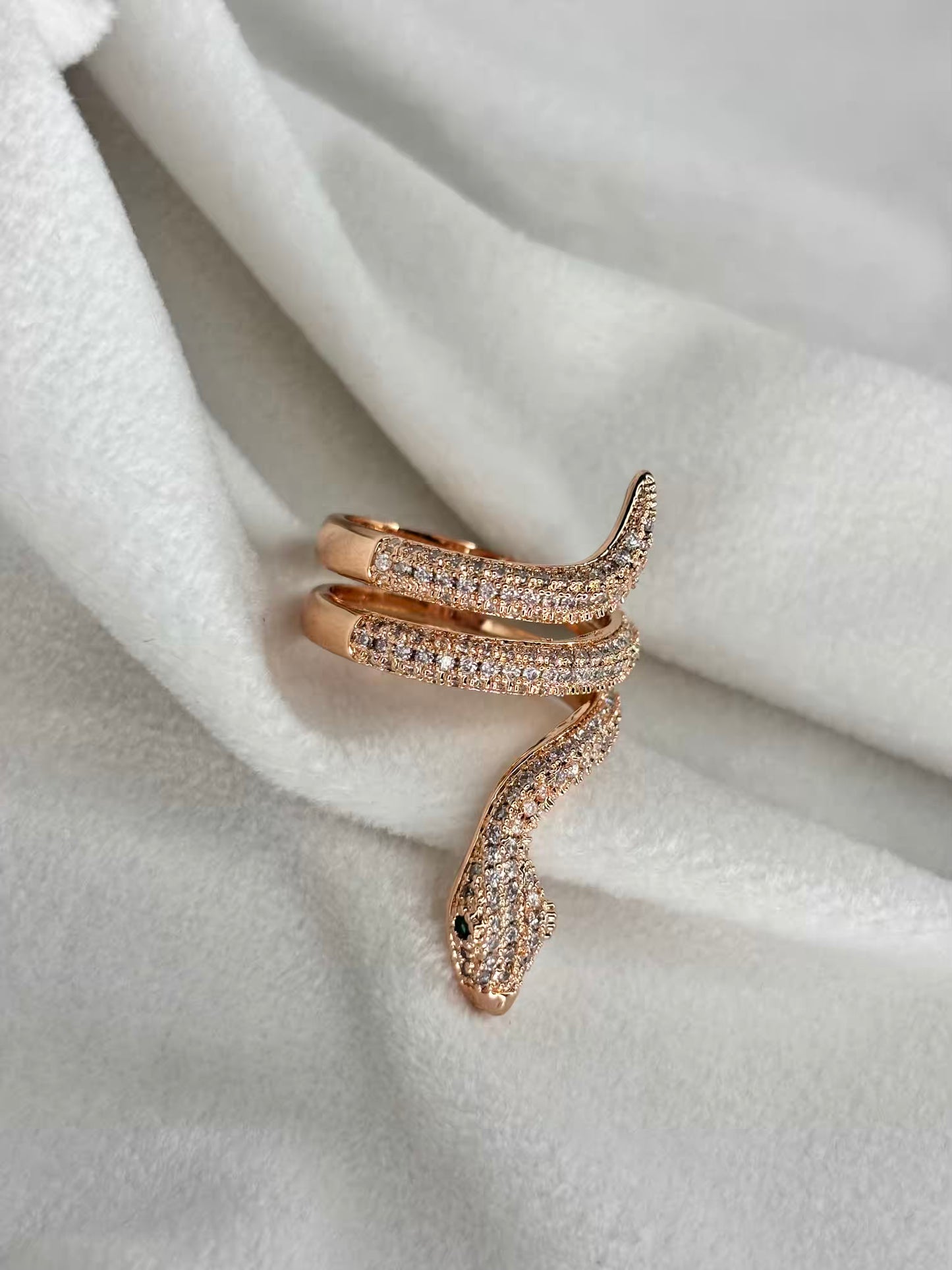Snake Spiral Ring - Rose Gold