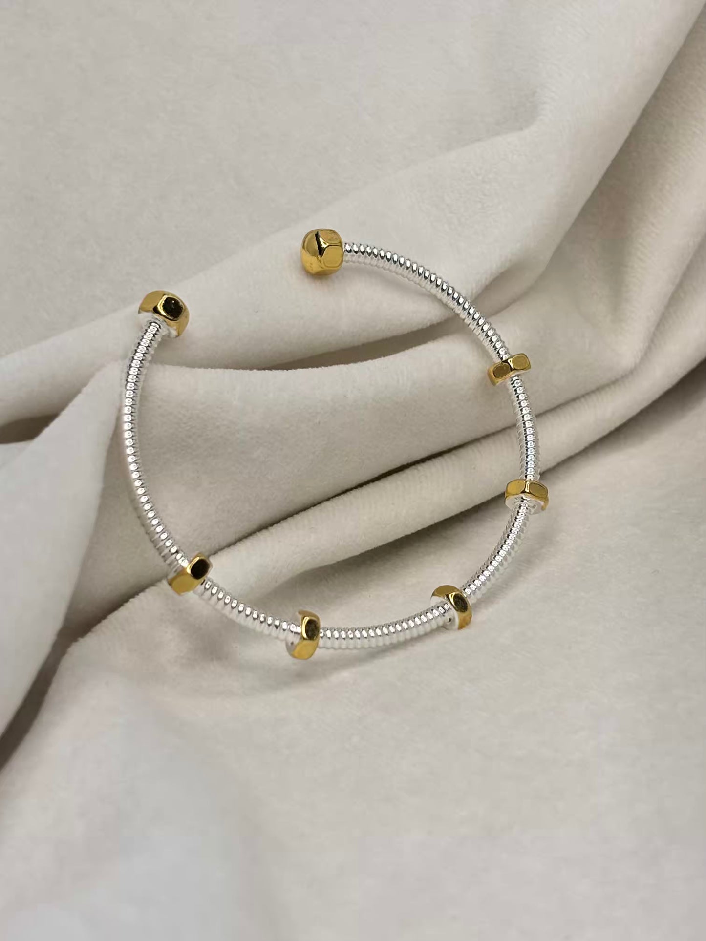 Screw Gold Silver Bracelet Cuff