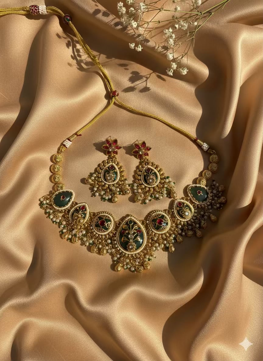 Virasat Heritage Loaded Necklace with Earrings