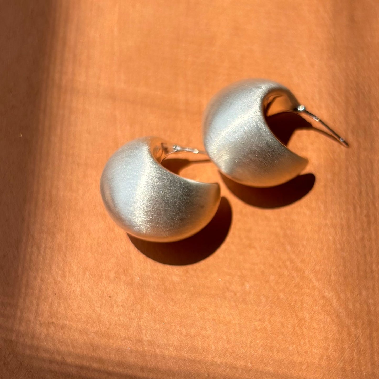 Raha Cushion White Hoops Style Earrings