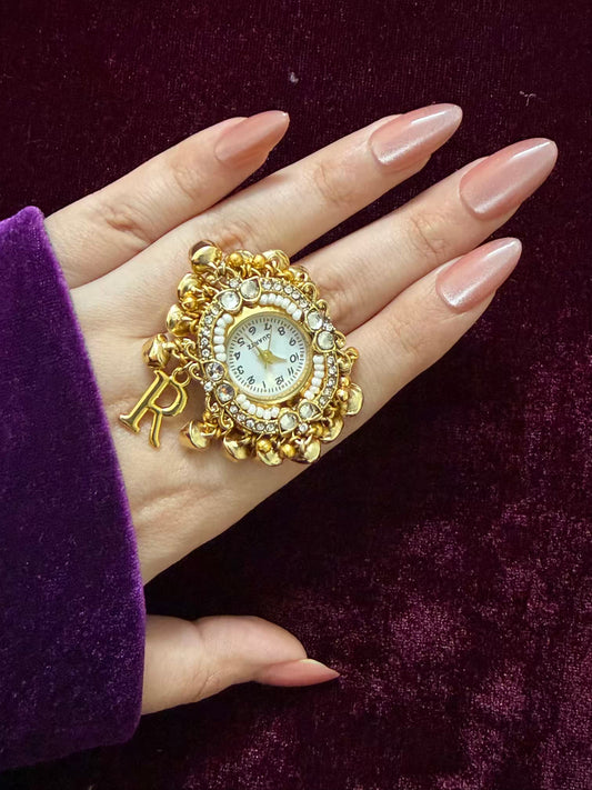 Ghungroo Beads Dial Maharani Watch Heritage Ring