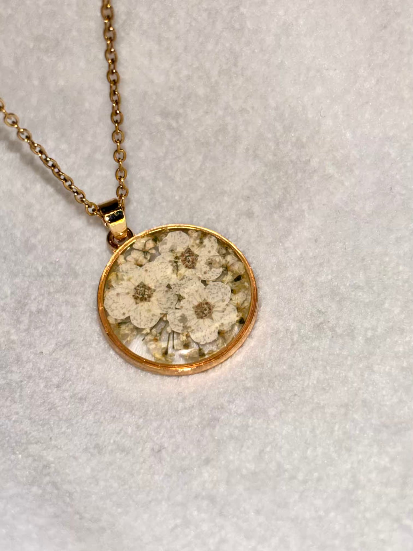 White Floral Handmade Necklace