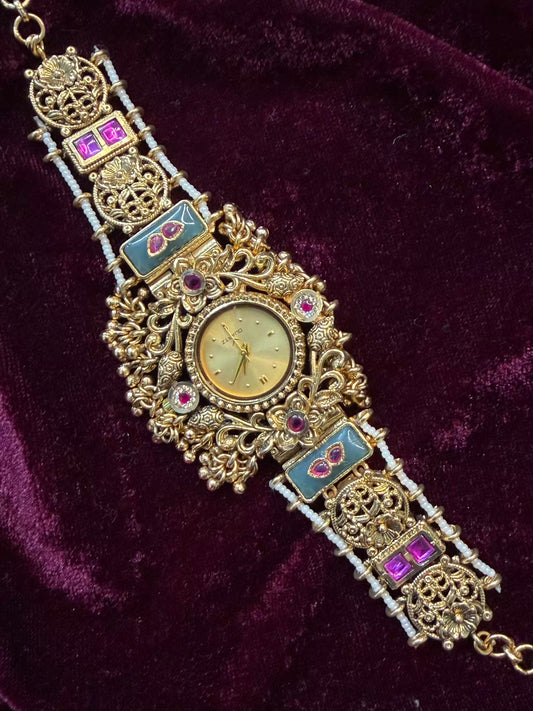 Antique Royals Gold Plated Heritage Maharani Watch