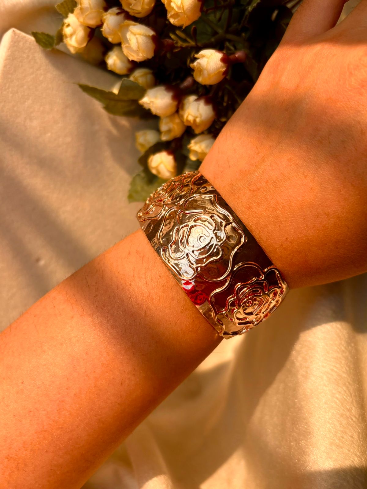 Aphrodite Garden of Roses Kada Bracelet Bangle - Rose Gold