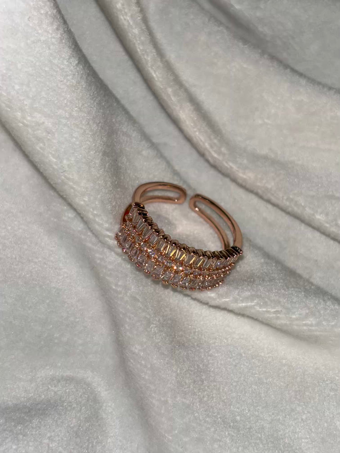 Ariel Rose Gold Band Ring- Adjustable