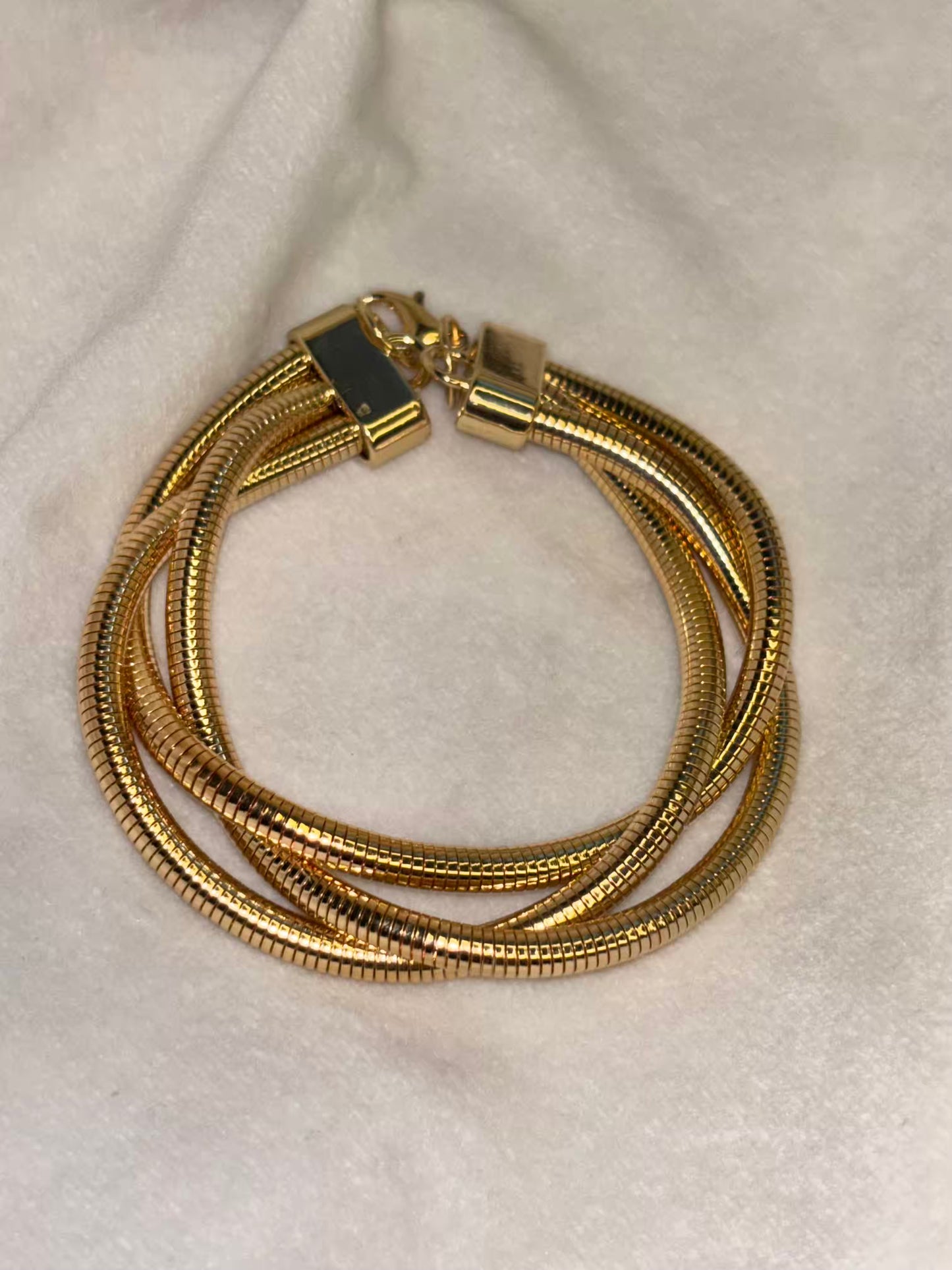 Layered Designer Gold Bracelet
