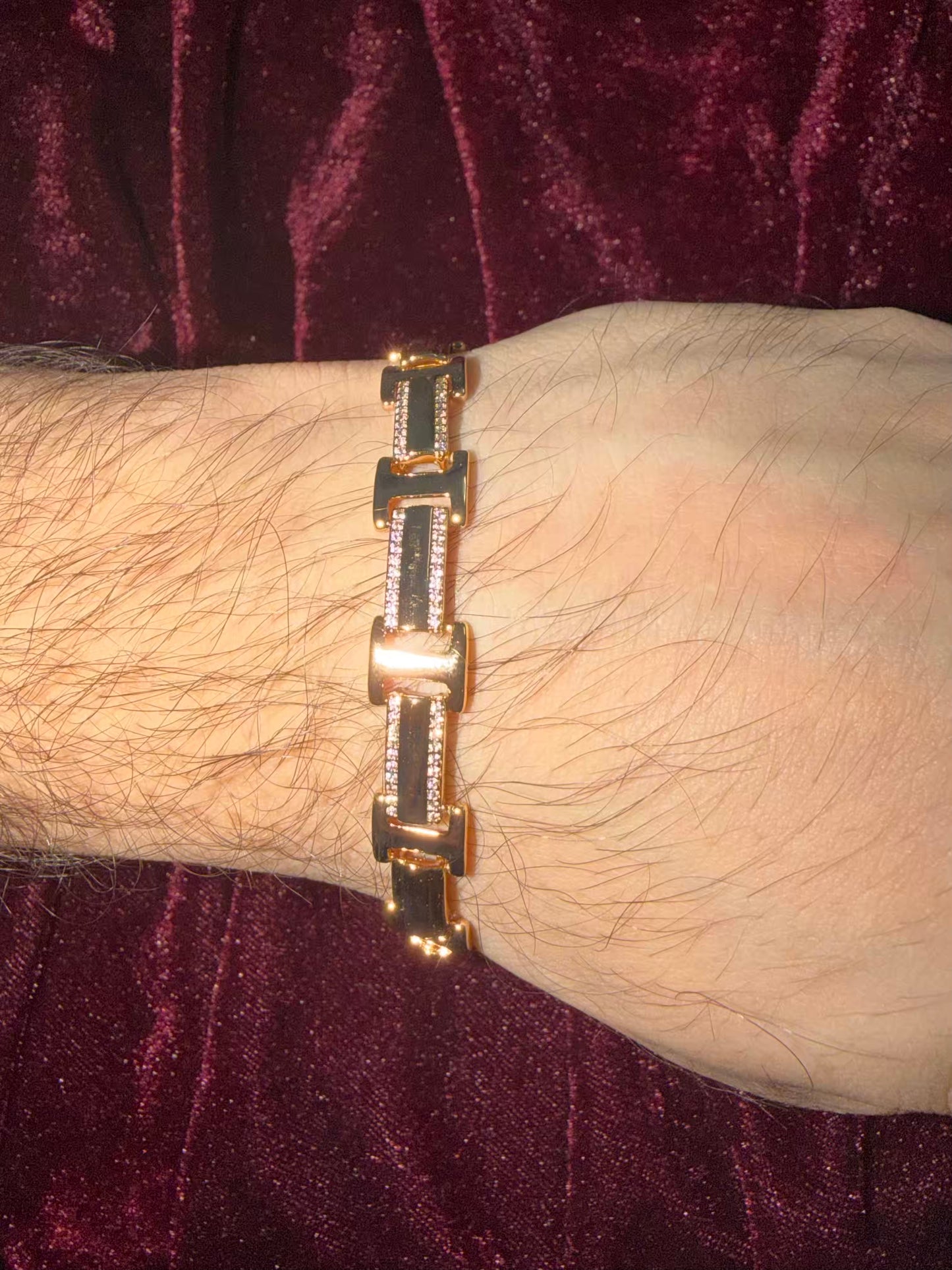Chain Diamond Men's Rakhi Bracelet