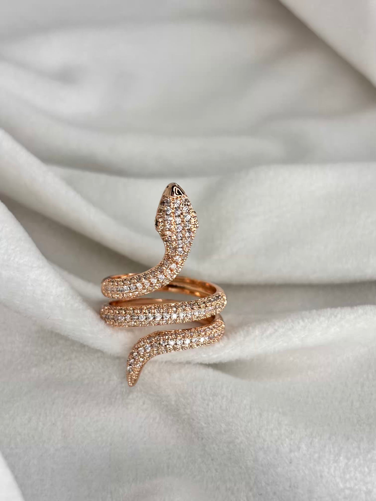 Snake Spiral Ring - Rose Gold