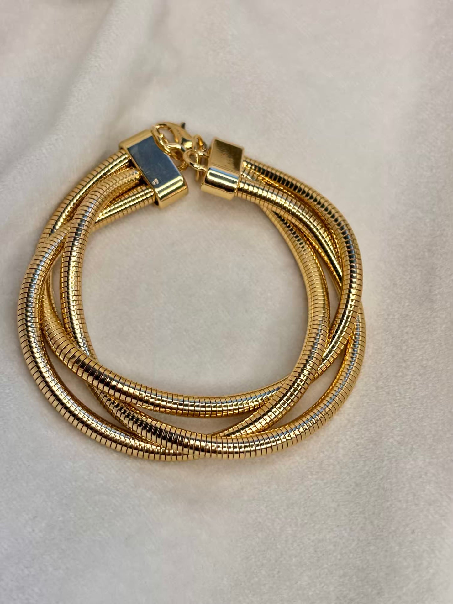 Layered Designer Gold Bracelet