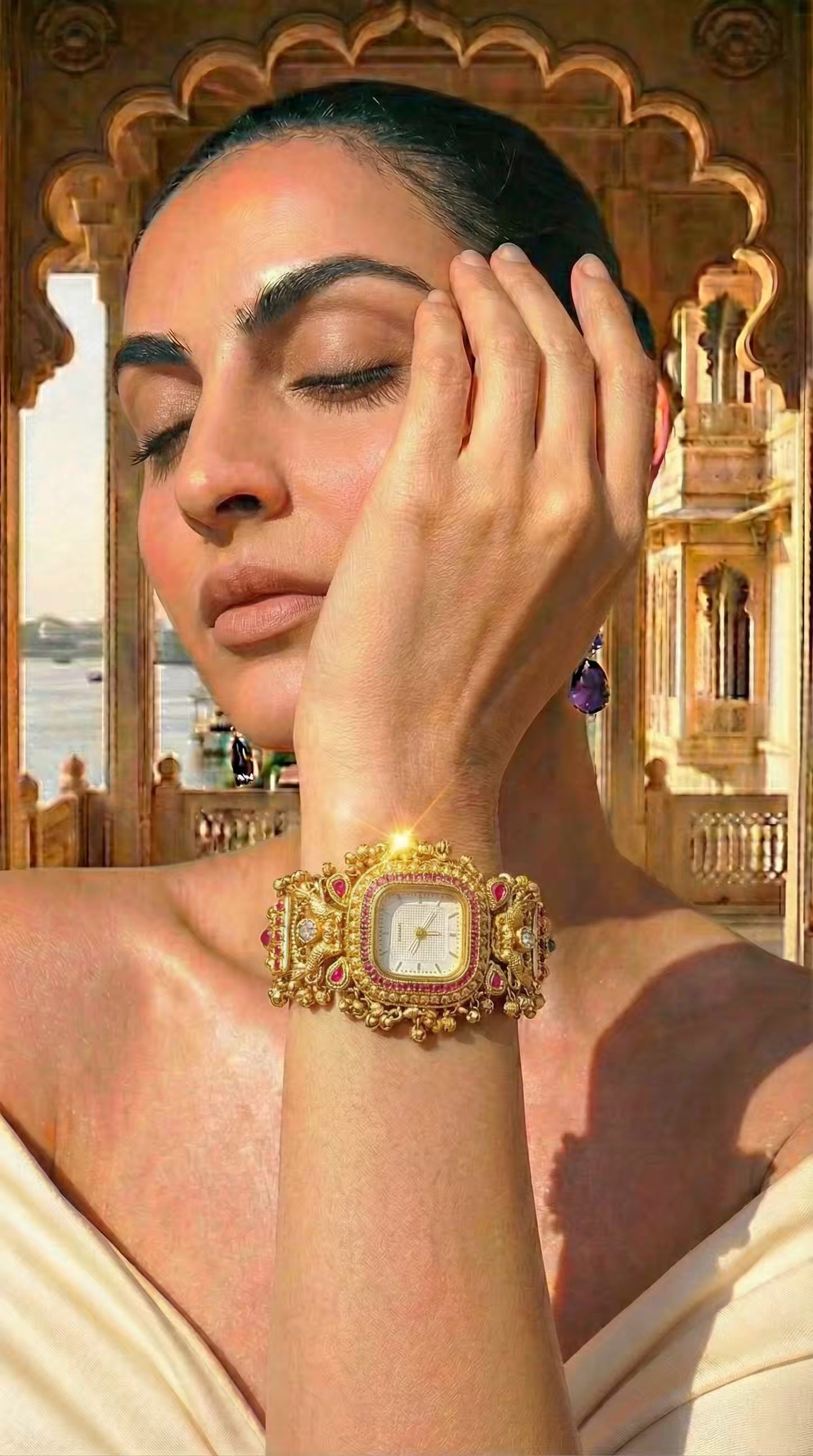 Square White Dial Maharani Watch Heritage Bracelet ( 1pc Restocked )