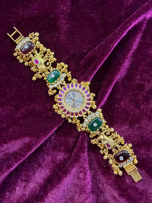 Ghungroo loaded Dial Maharani Watch Heritage Bracelet (Copy)