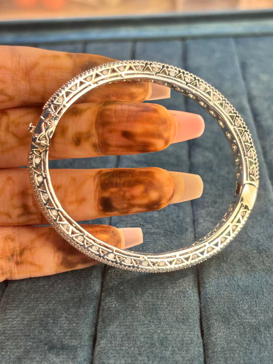 Blue Sapphire Luxury Rhodium Plated Bracelet