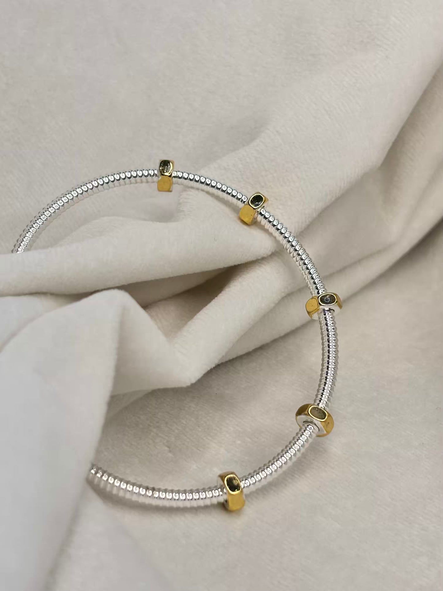 Screw Gold Silver Bracelet Cuff