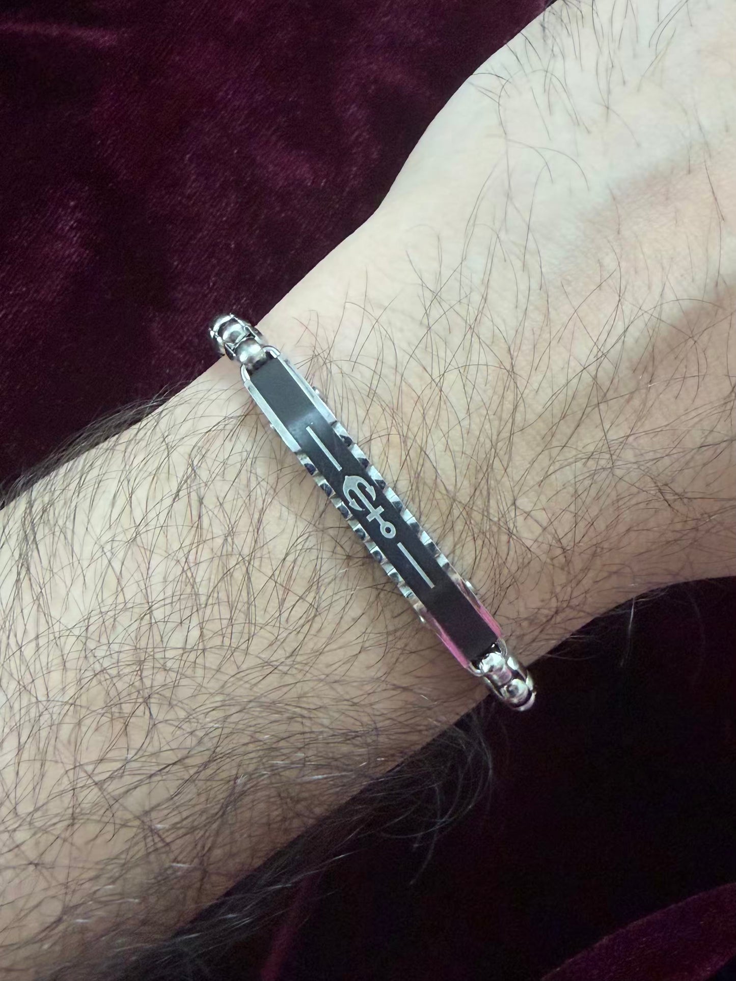 Anchor Men's Rakhi Bracelet Silver