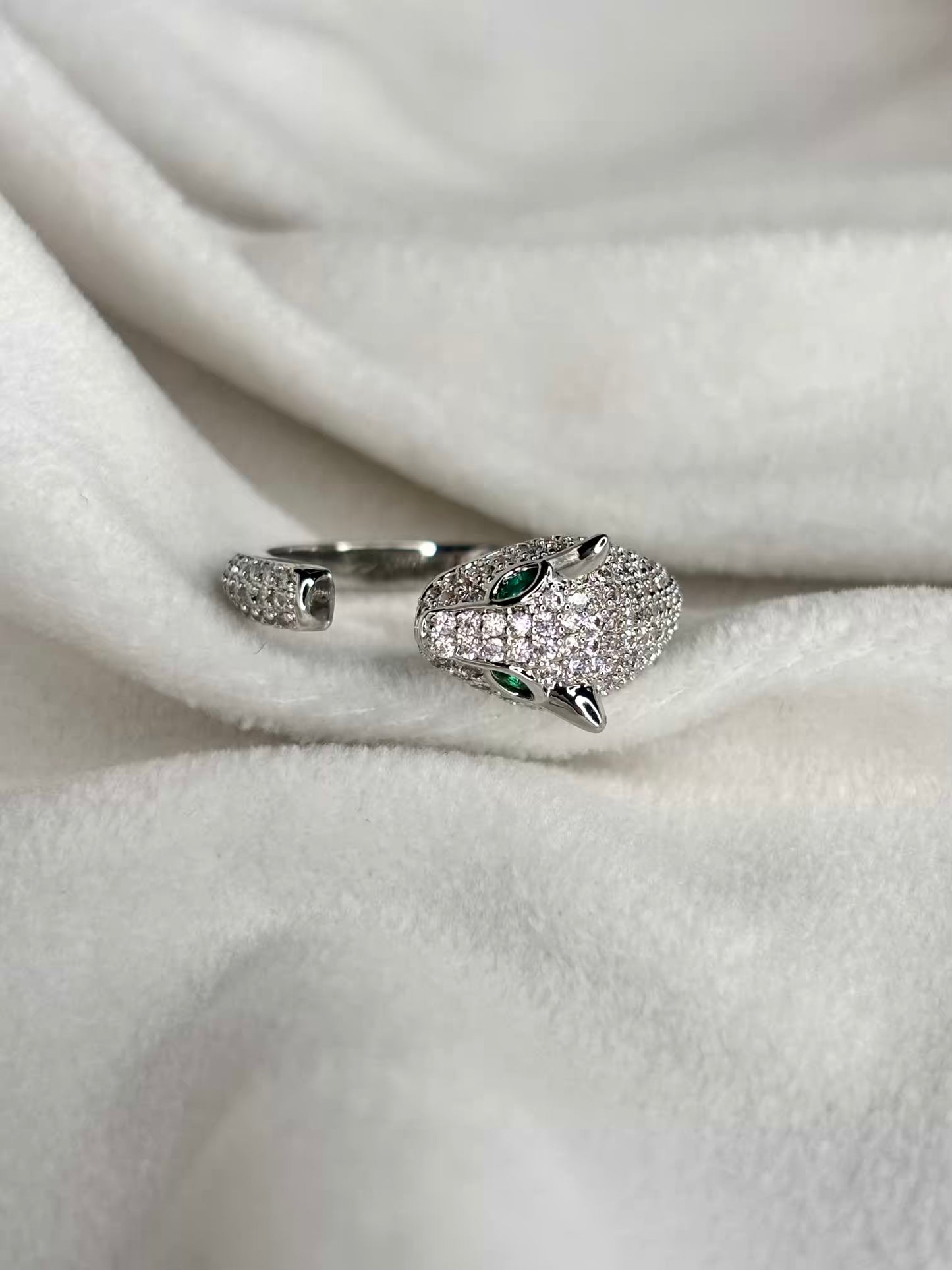Silver Tiger Ring- Adjustable
