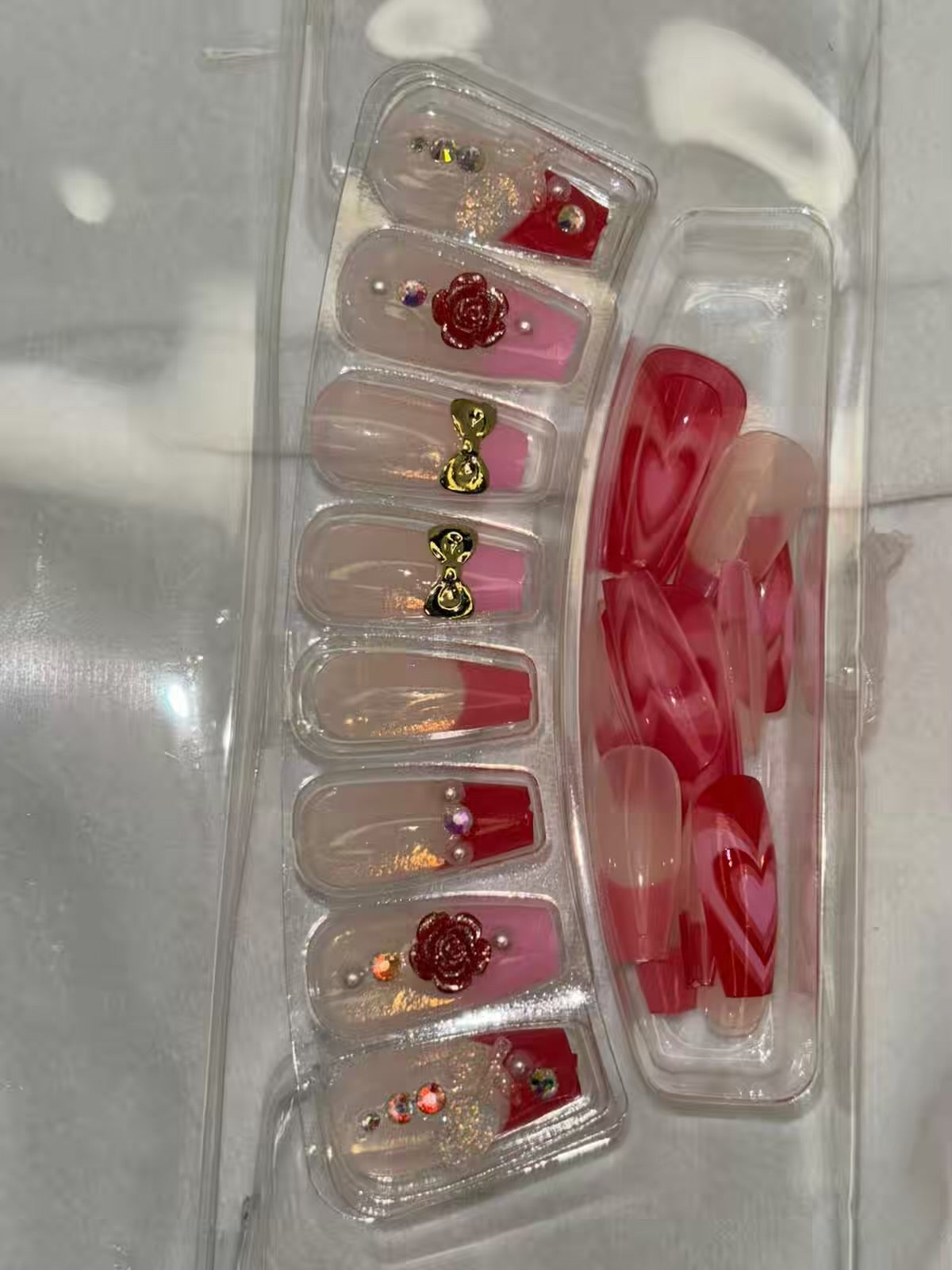 Fancy Party Bridal Press On Nails ( Set of 24 )