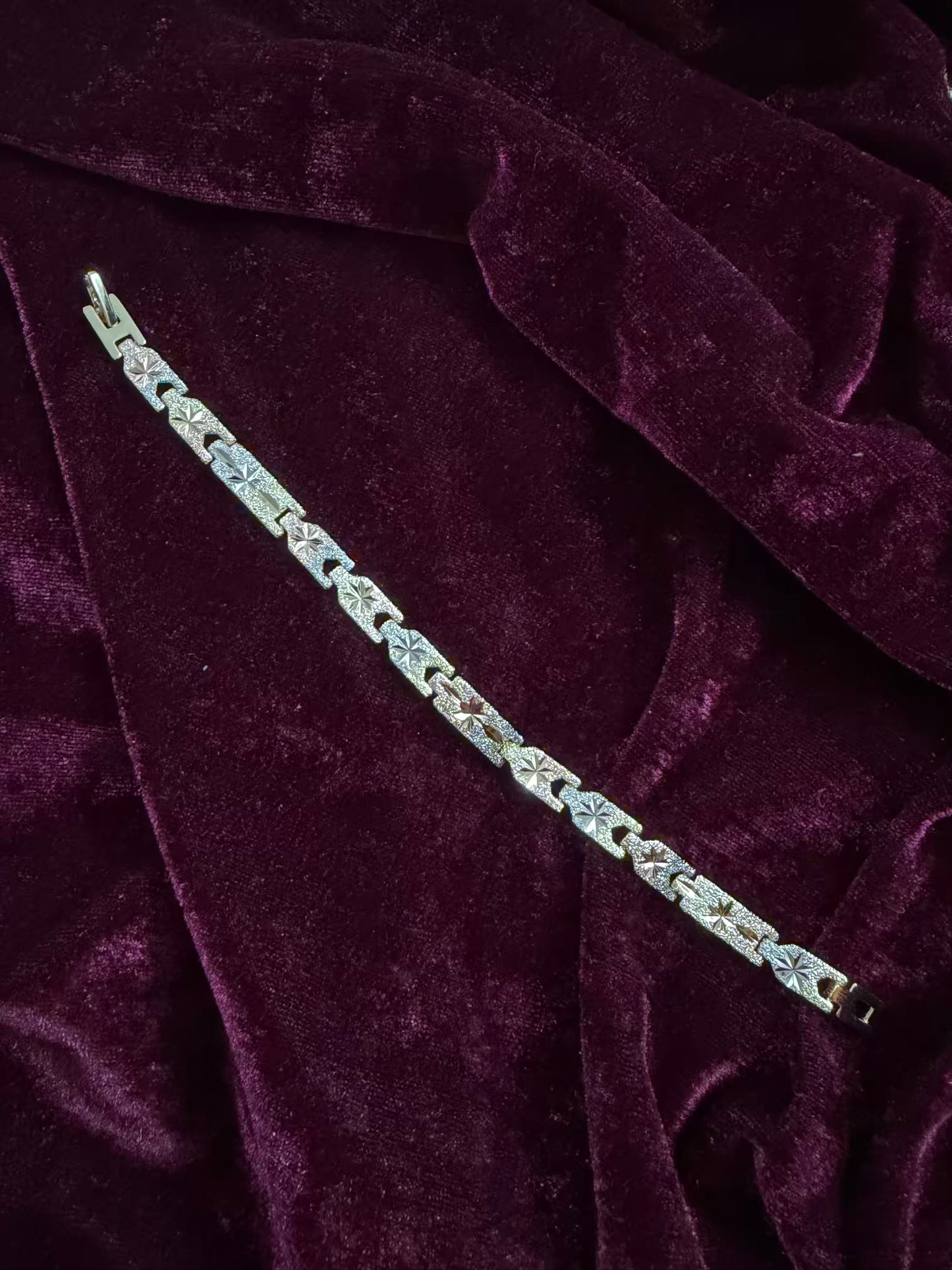 Three Tone Silver Diamond Men's Rakhi Bracelet