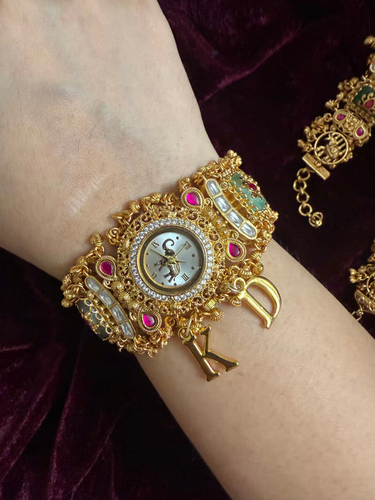 Pista Dial Elephant Dial Maharani Watch Design Heritage Bracelet ( Limited Edition )