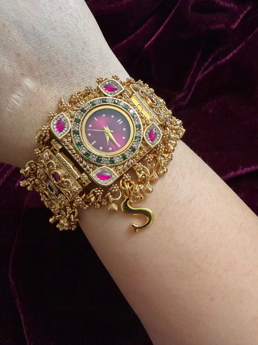 Rang Mahal Heritage Watch Rakhi in Premium Swarovski (Free Initial)