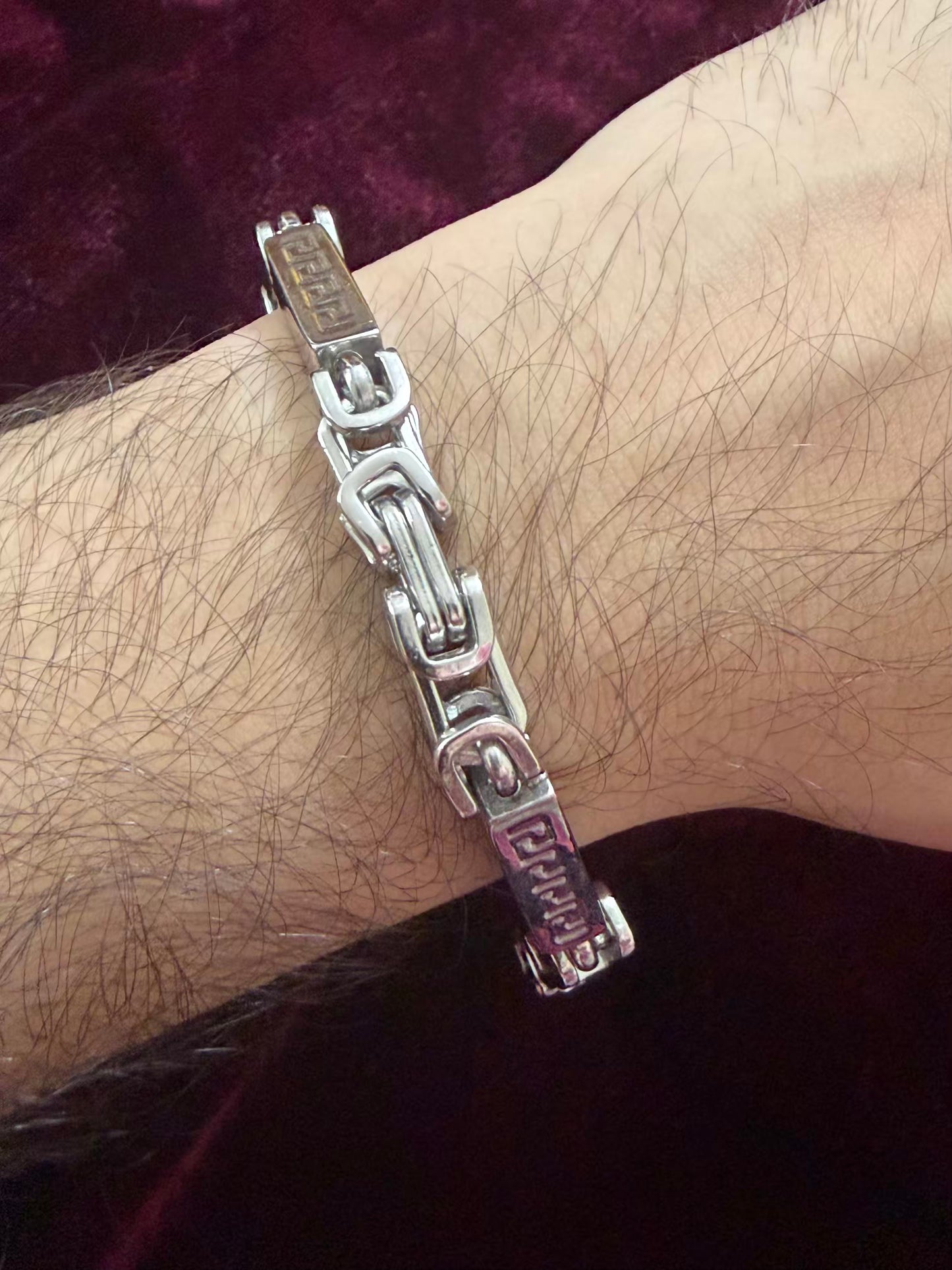 Royal Loaded Maze Silver Rakhi Men Bracelet