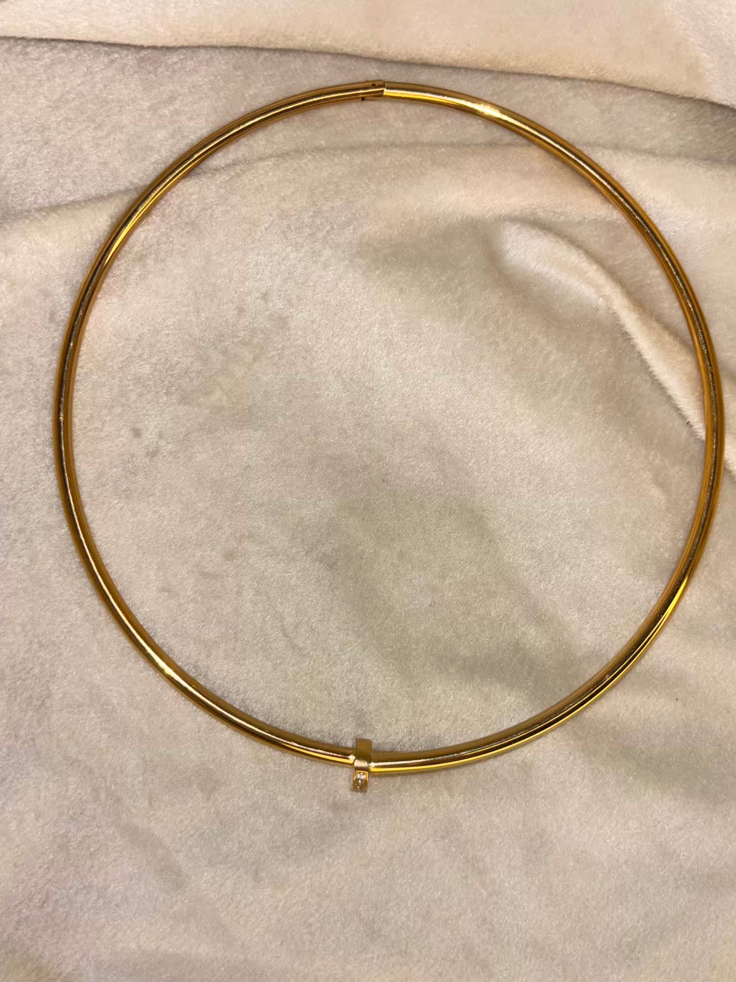 Deepika Nail Choker Gold Plated Premium Necklace