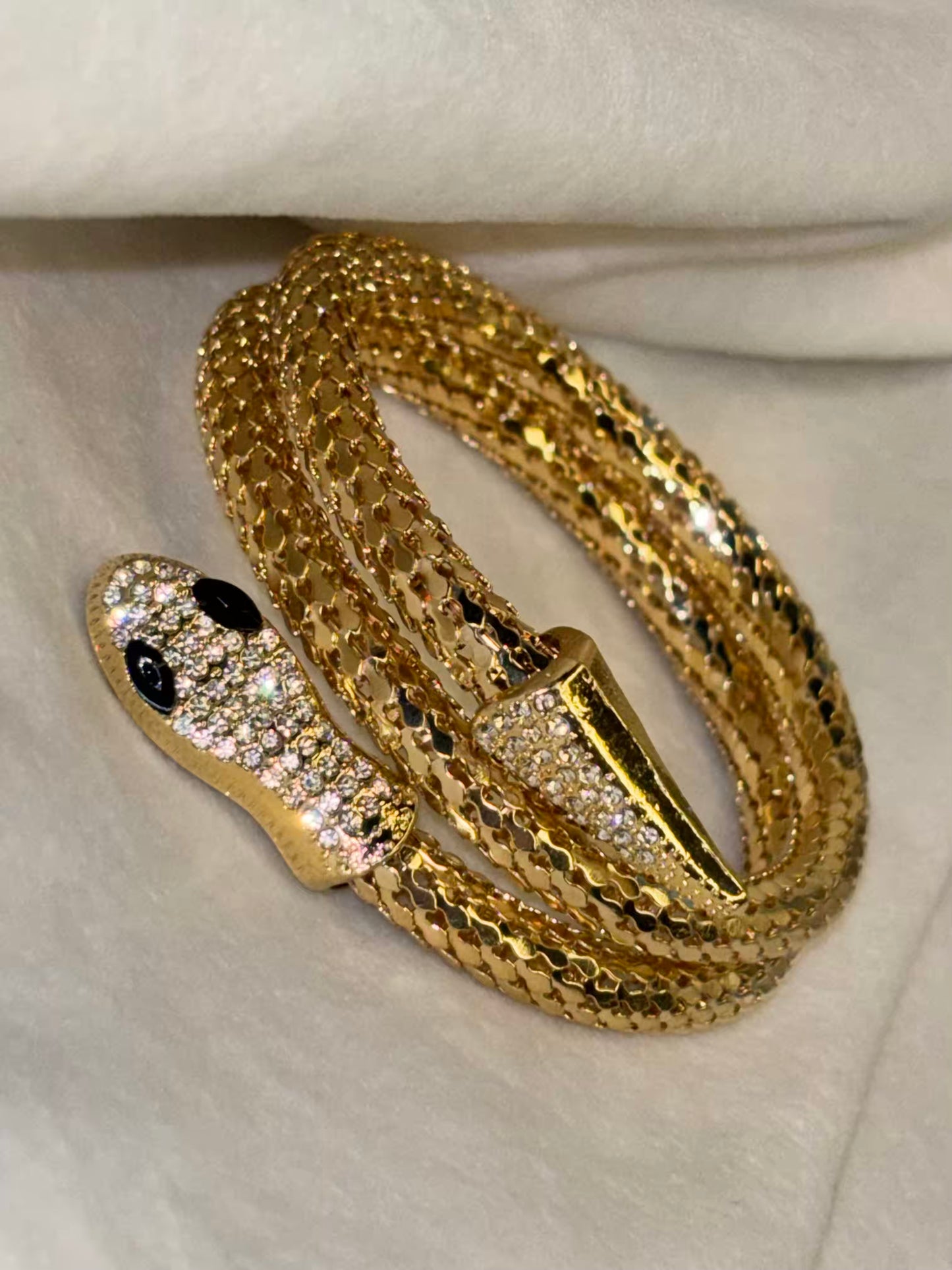 Snake Skin Gold Bracelet