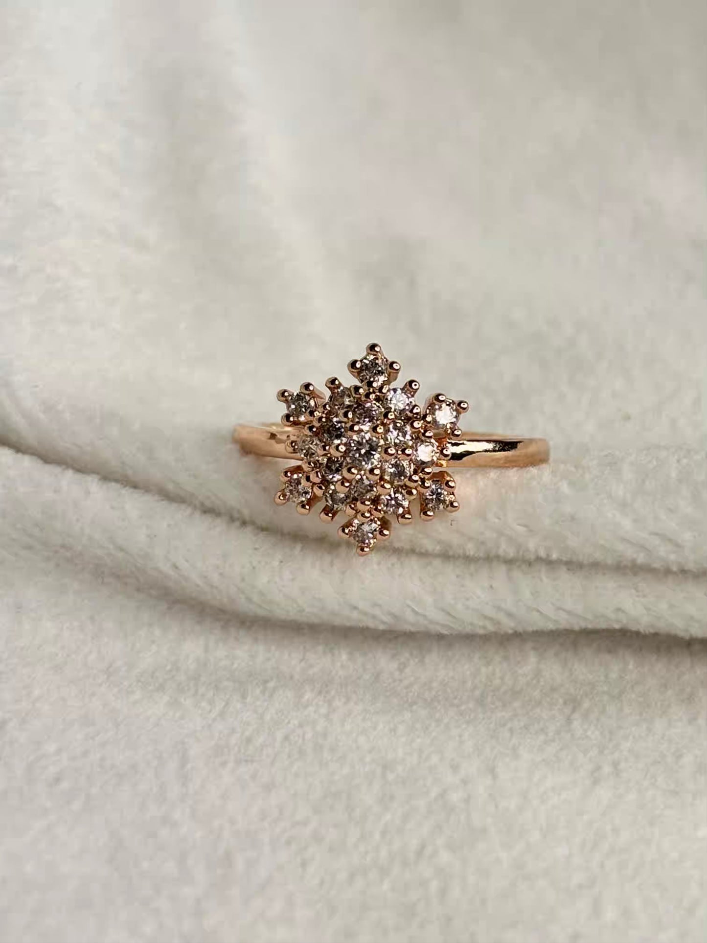 Snowflake Premium Ring - Rose gold Adjustable
