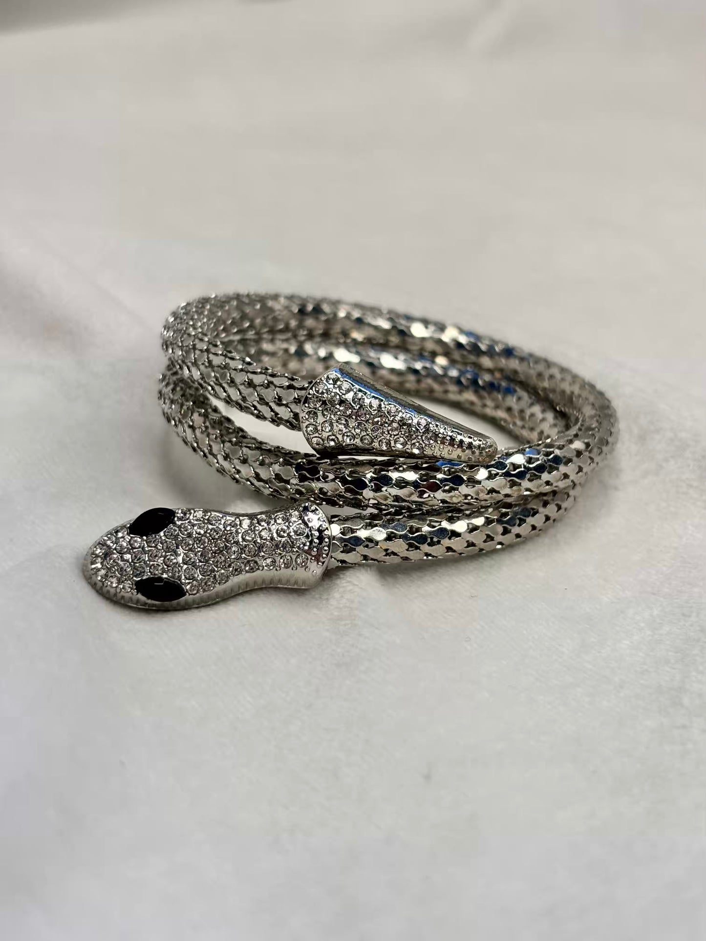 Snake Skin Silver Bracelet