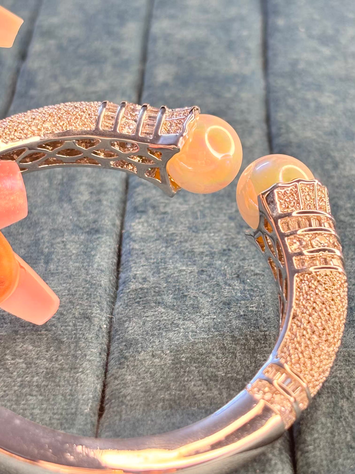 Pearls Luxury Rhodium Plated Bracelet