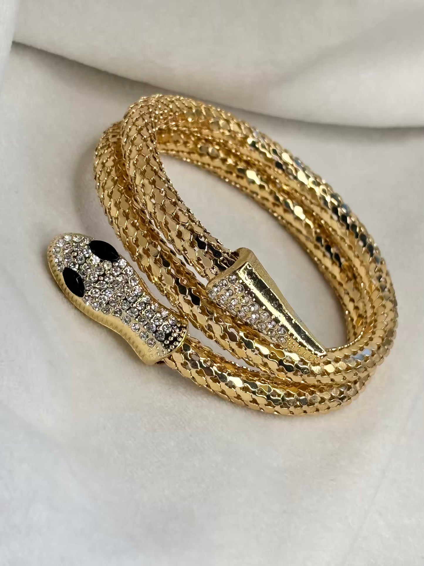 Snake Skin Gold Bracelet