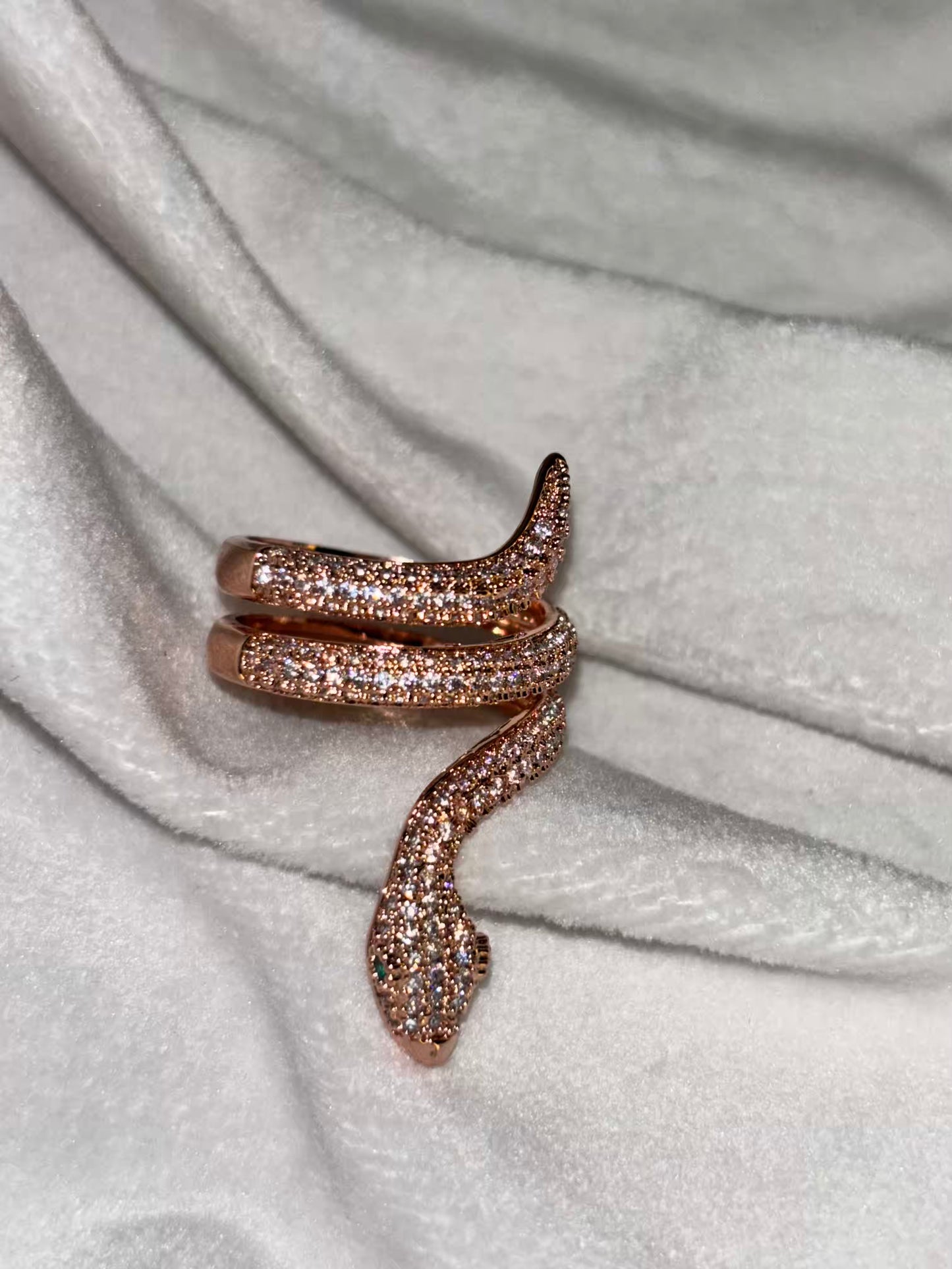 Snake Spiral Ring - Rose Gold