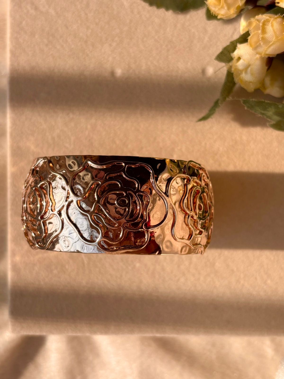 Aphrodite Garden of Roses Kada Bracelet Bangle - Rose Gold