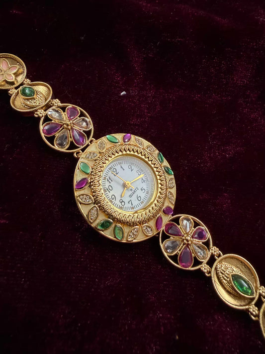 Floral Maharani Watch Design Heritage Bracelet