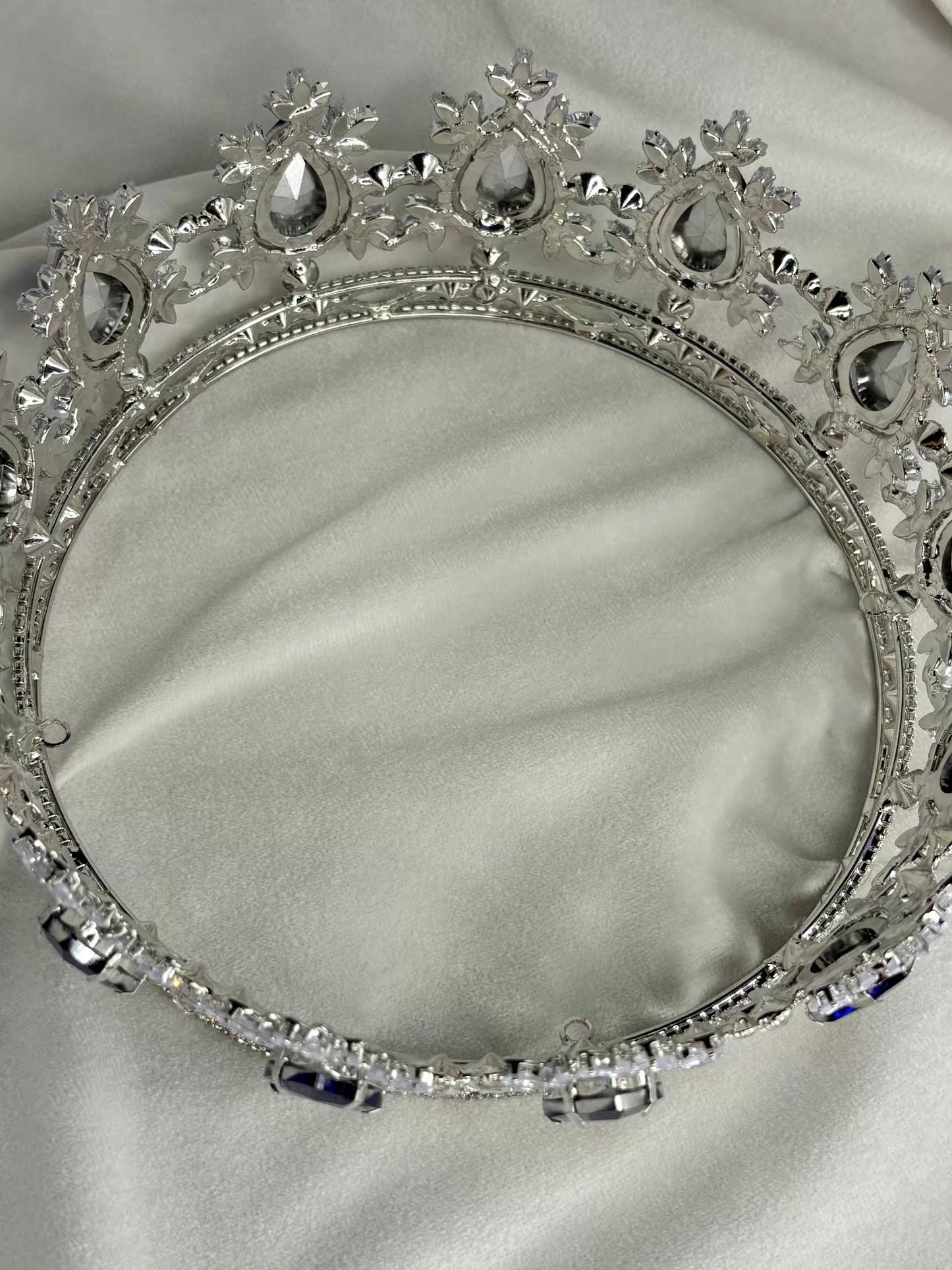 Blue Sapphire London Queen Crown - Silver Plated