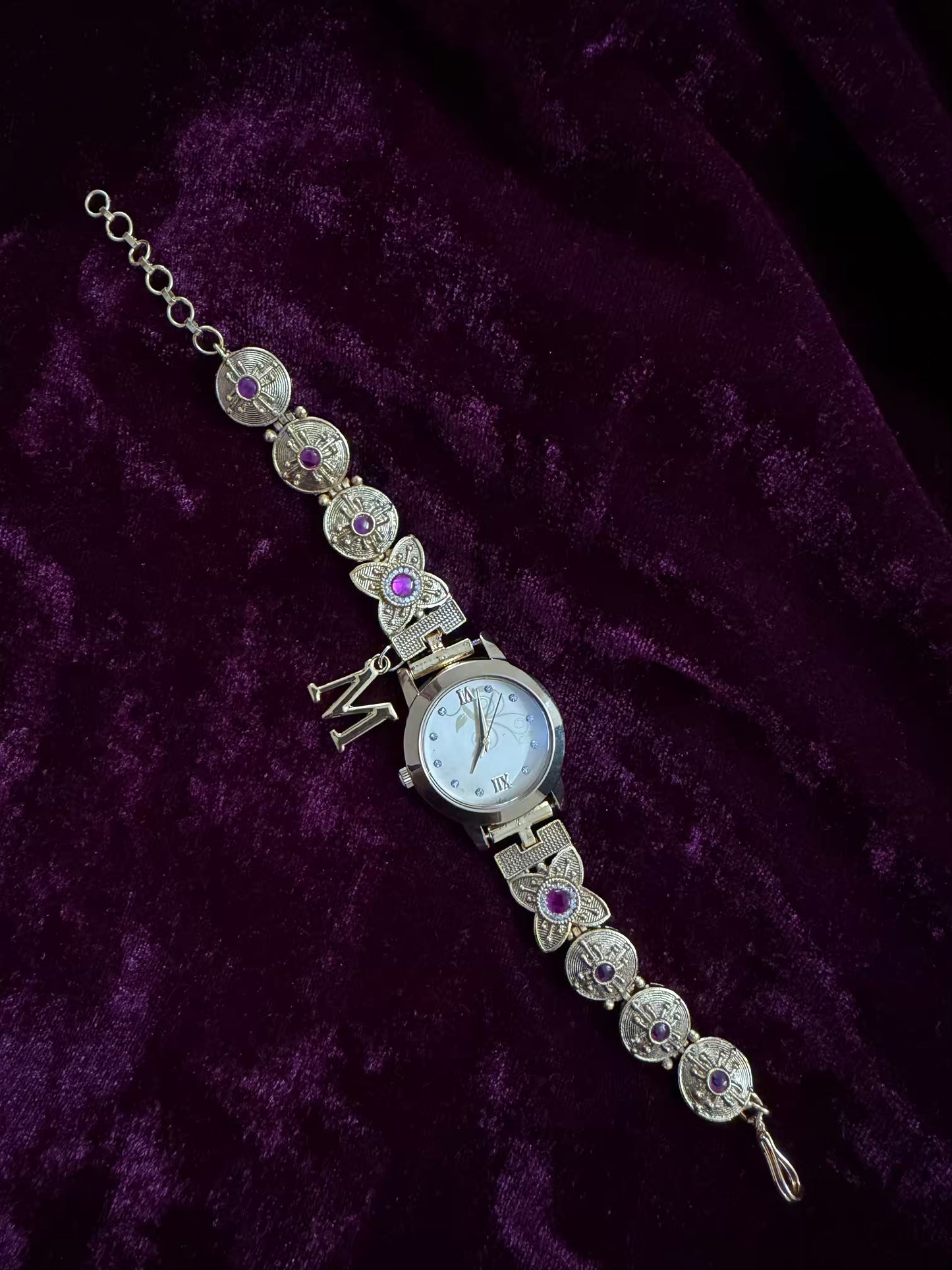 Gold Diamonds Kundan Watch Design Heritage Bracelet