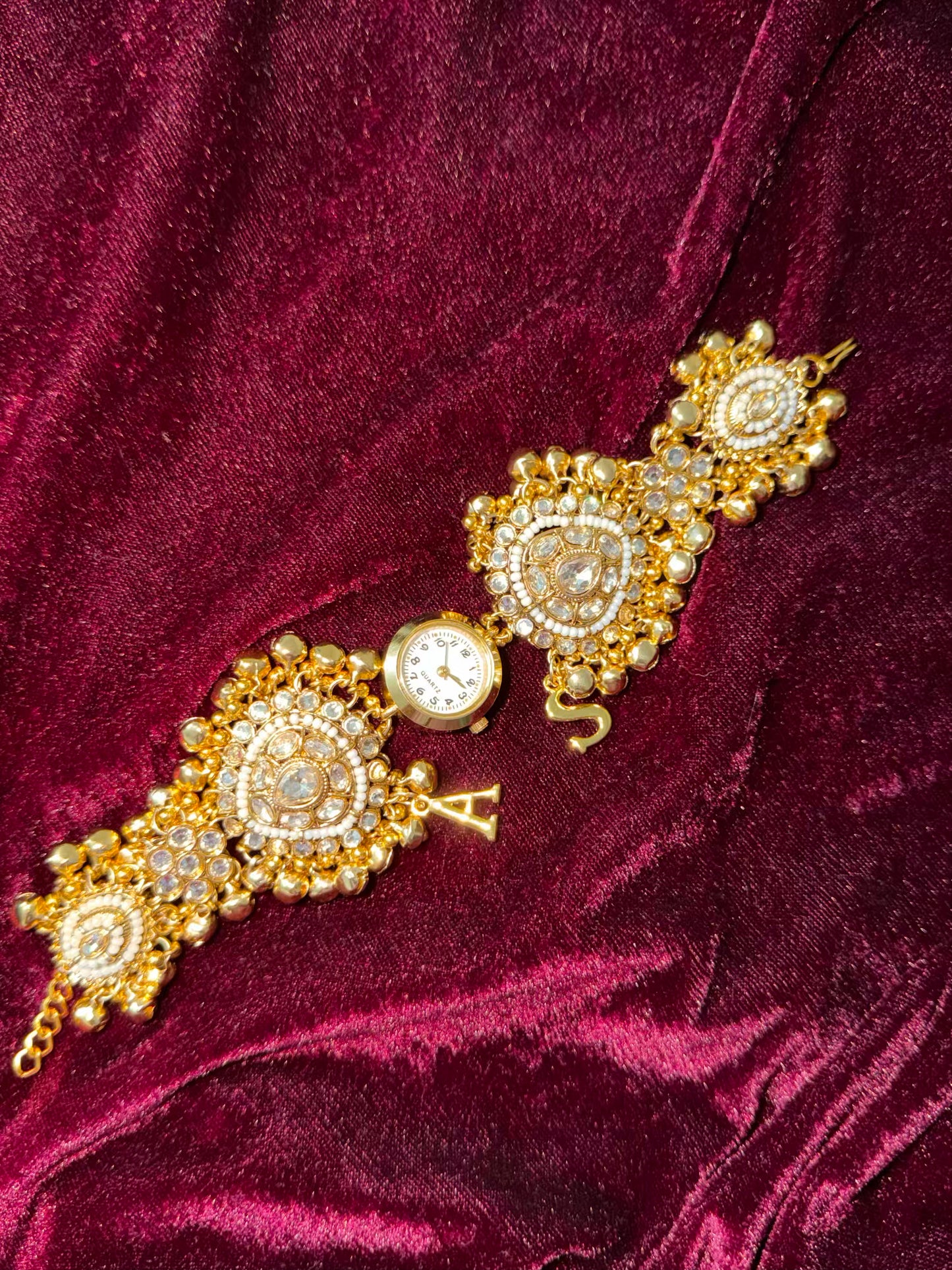 Kundan Gold Maharani Watch Design Heritage Bracelet