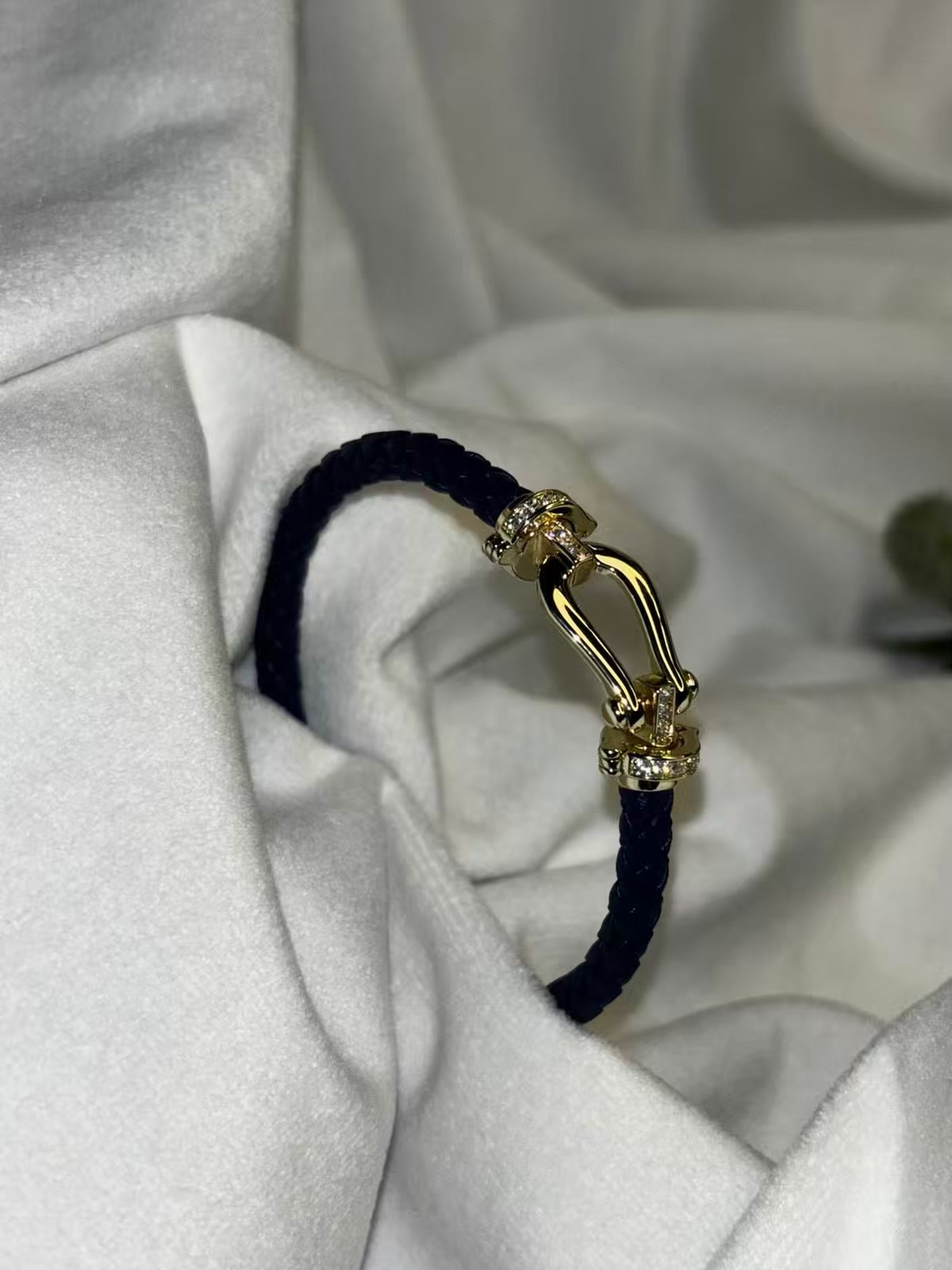 Black Belt Vegan Leather Bracelet