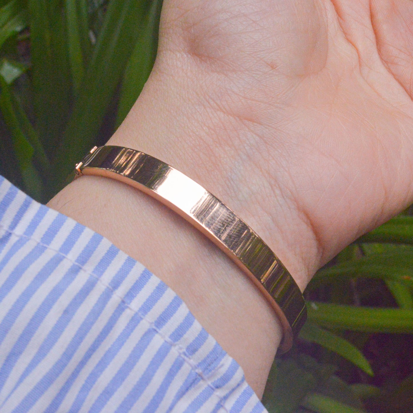 Designer Evil Eye Kada Bracelet Bangle - Rose Gold
