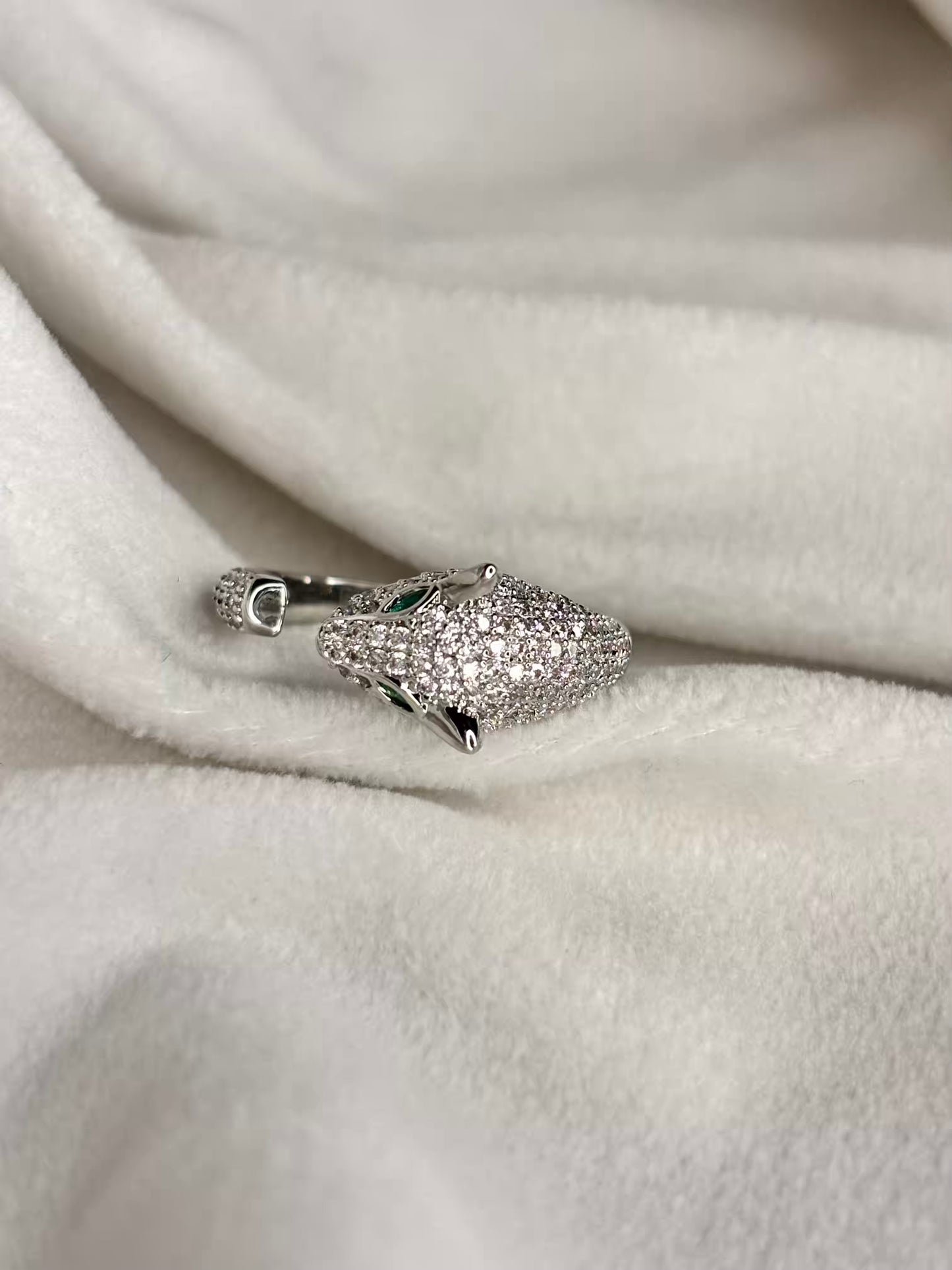 Silver Tiger Ring- Adjustable