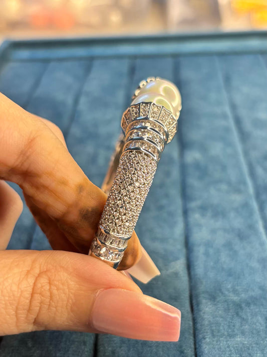 Pearls Luxury Rhodium Plated Bracelet