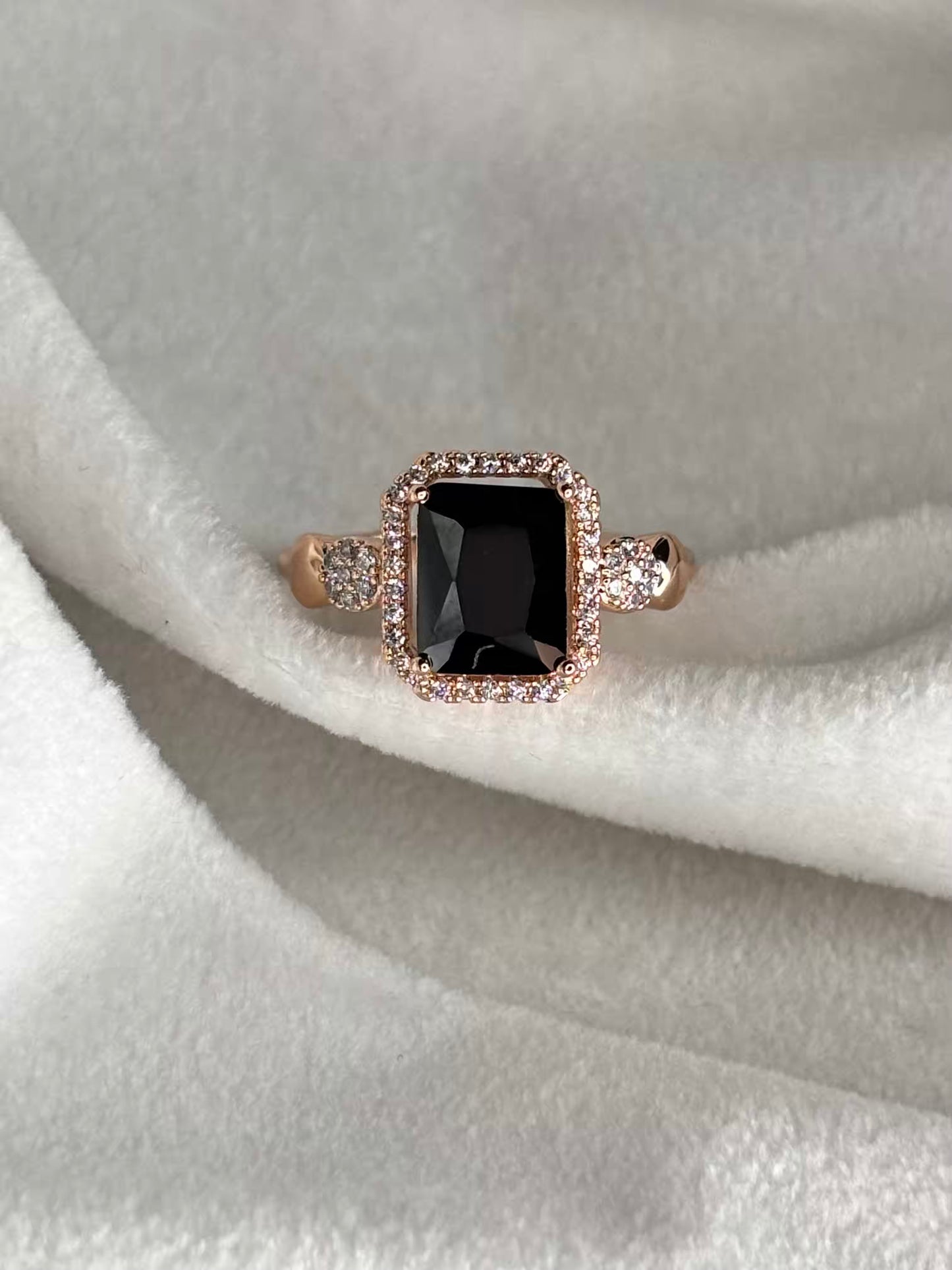 Black Tourmaline Solitaire Ring For Positive Vibes