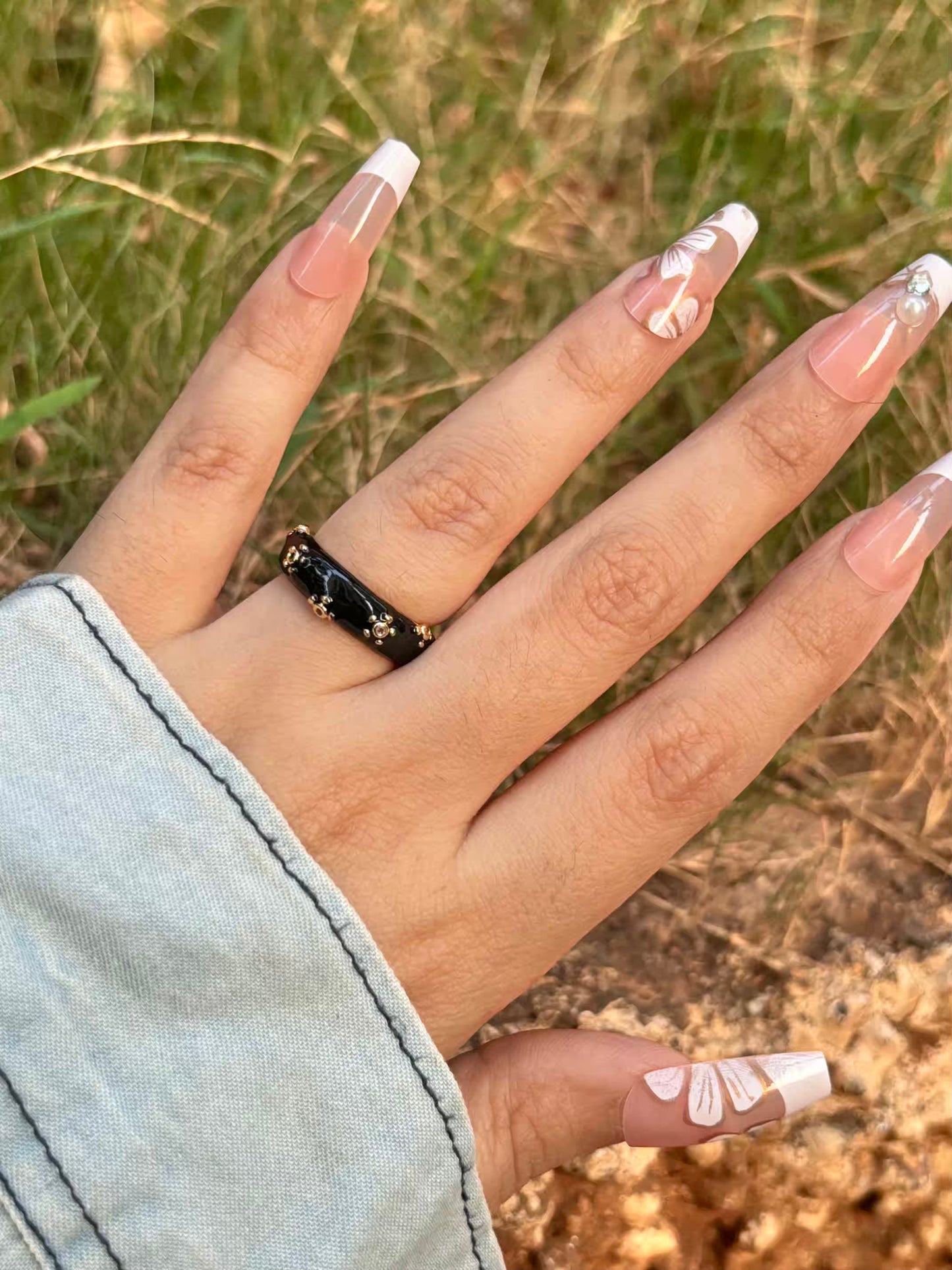 Black Stars Ring - Adjustable