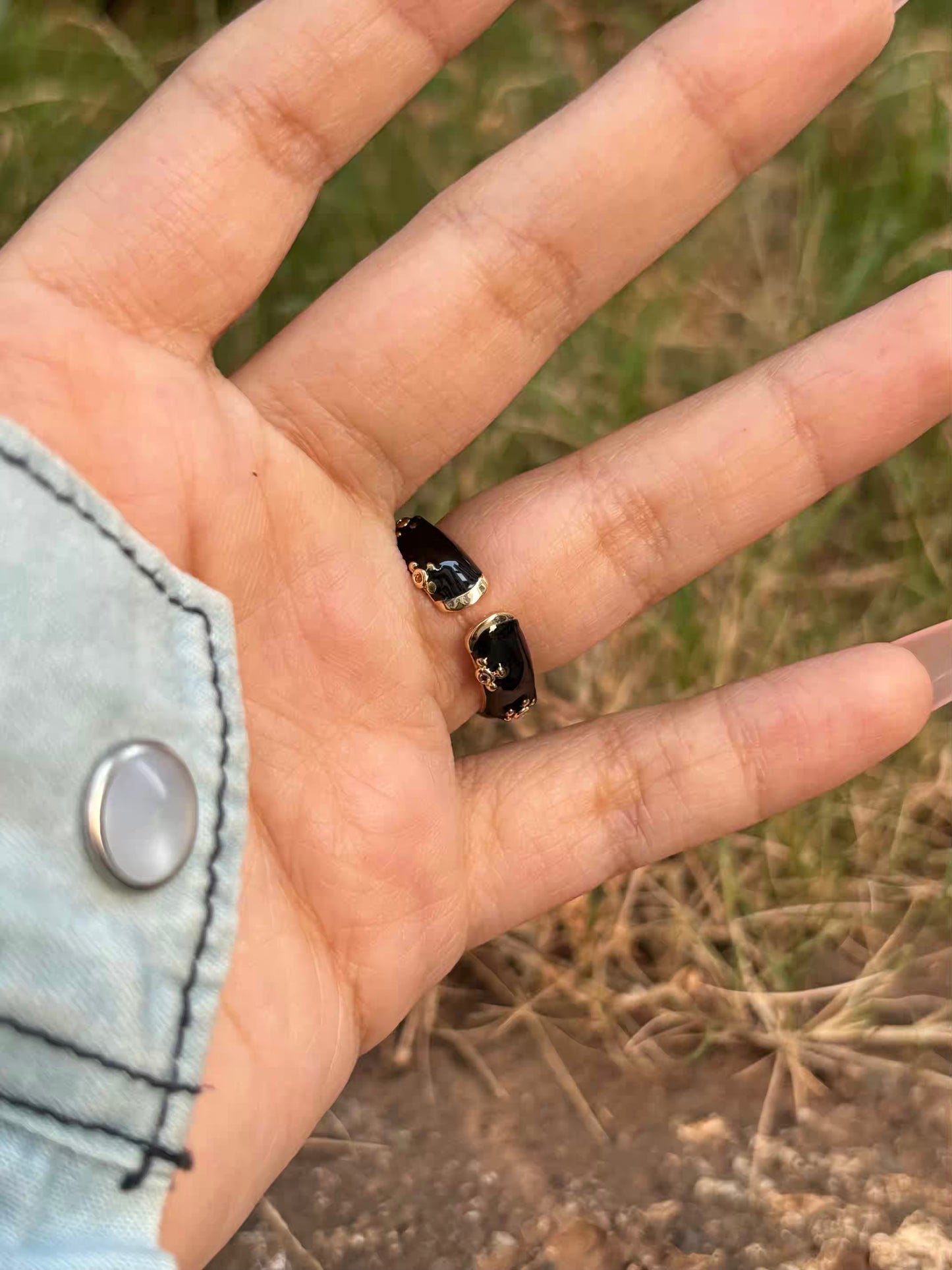 Black Stars Ring - Adjustable