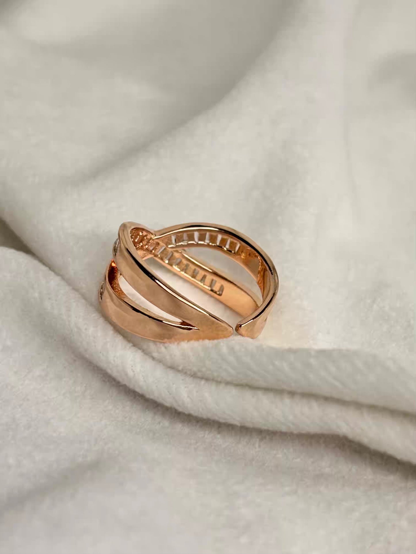 Cross Premium Ring - Rose gold Adjustable