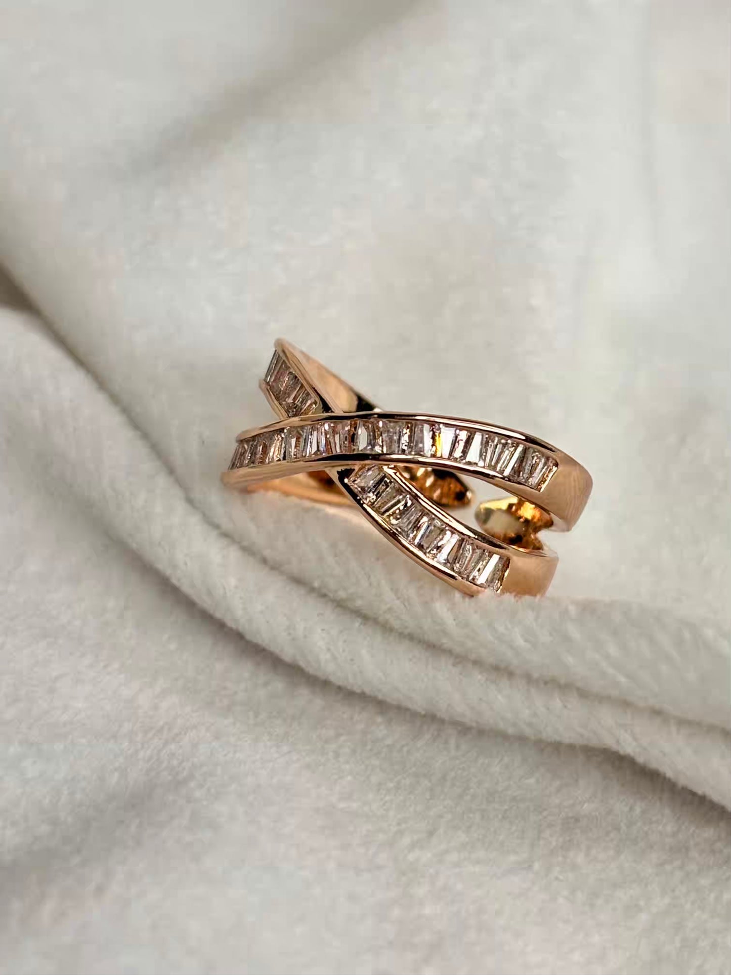 Cross Premium Ring - Rose gold Adjustable