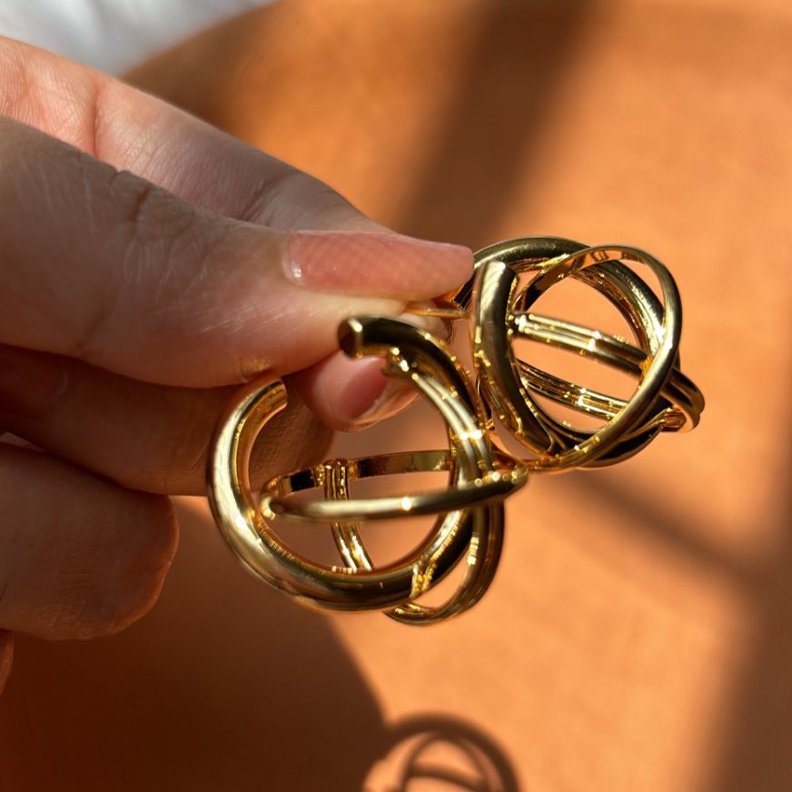 Planets Studs Earrings - Gold Plated