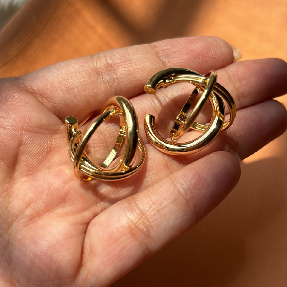 Planets Studs Earrings - Gold Plated