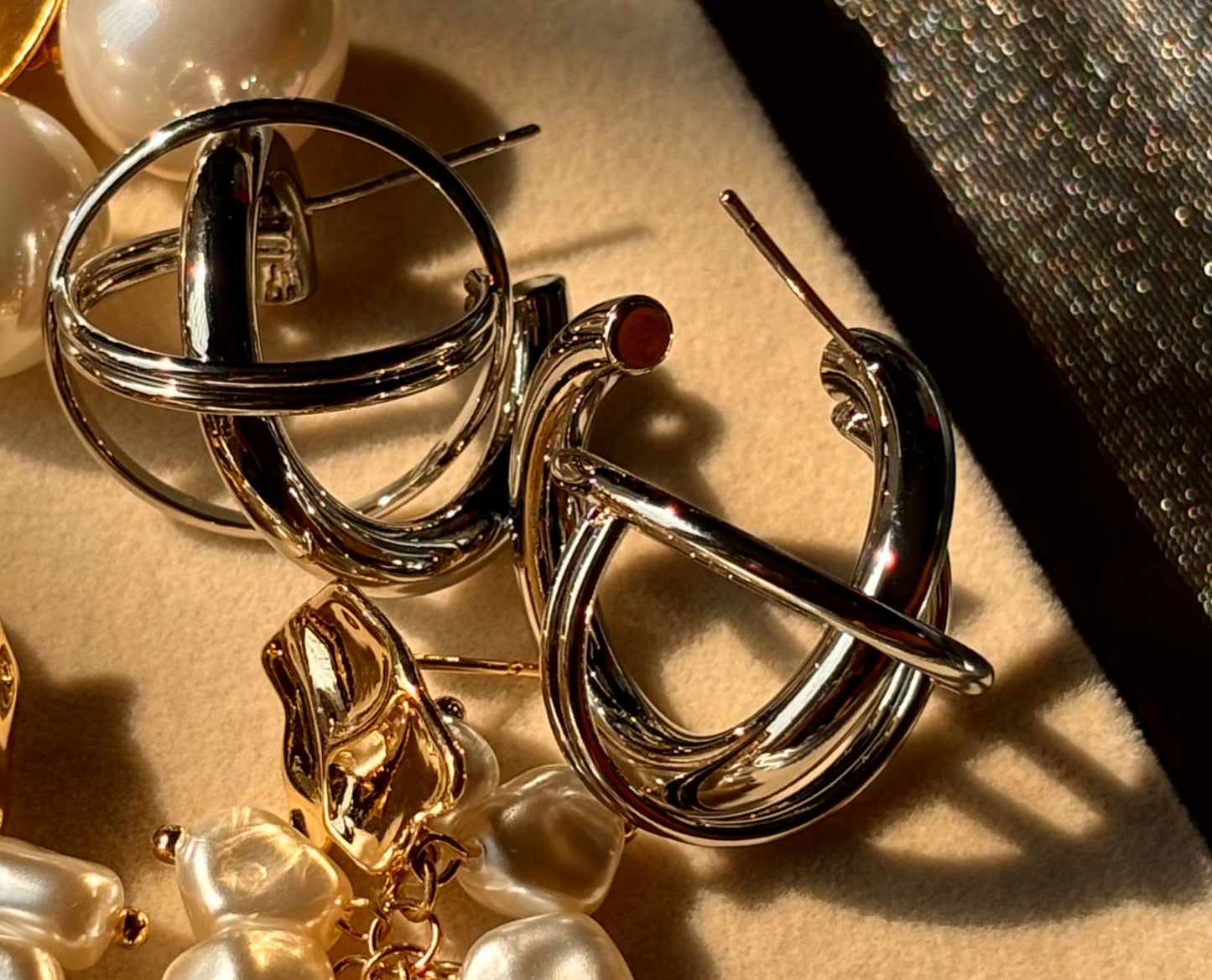 Planets Studs Earrings - Gold Plated