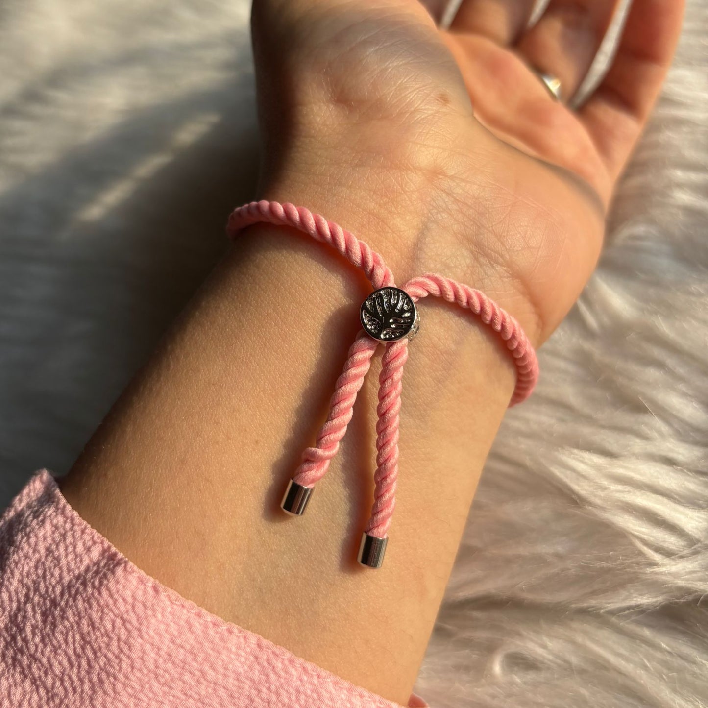 Evil Eye Round in Pink Band