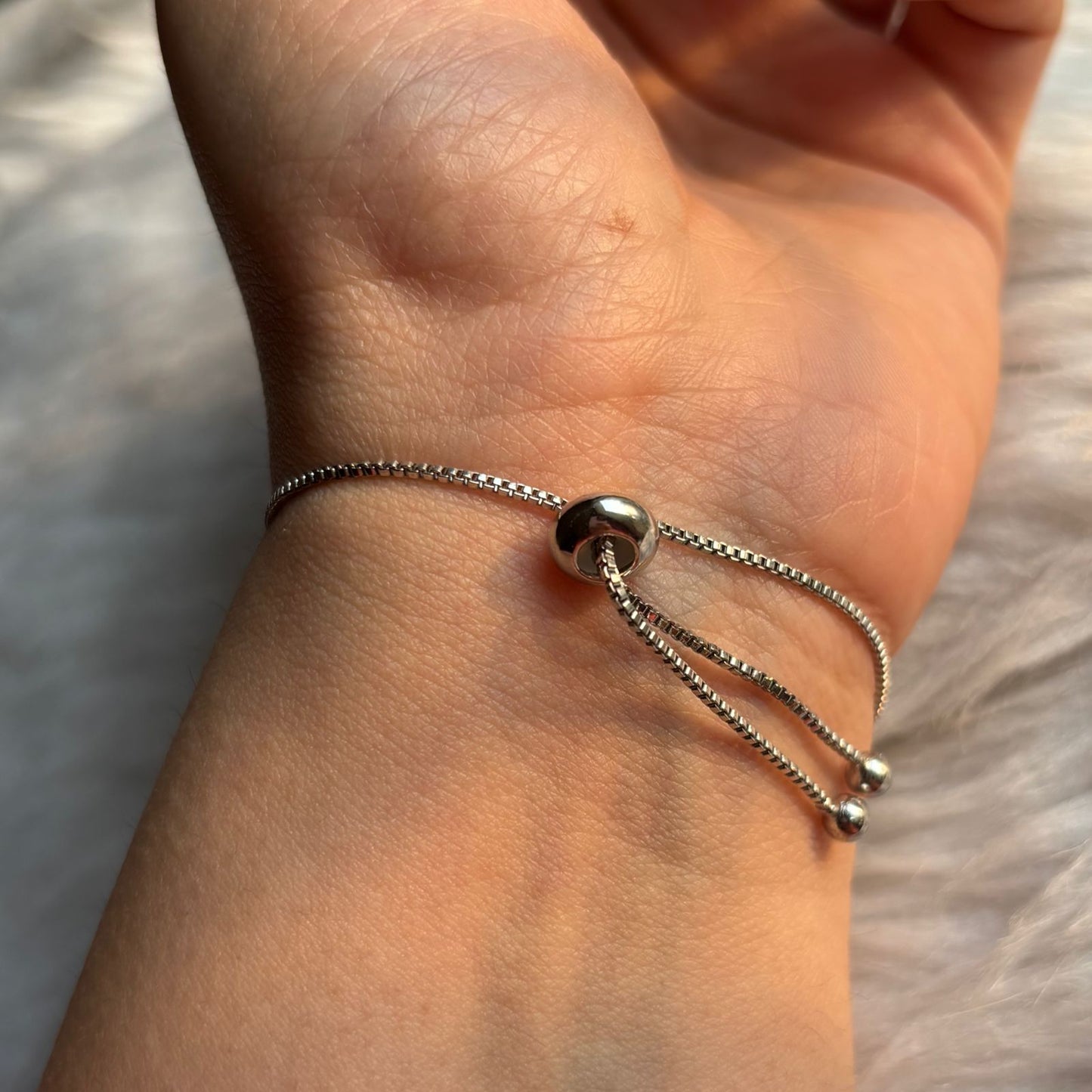 White Evil Eye Silver Color Bracelet